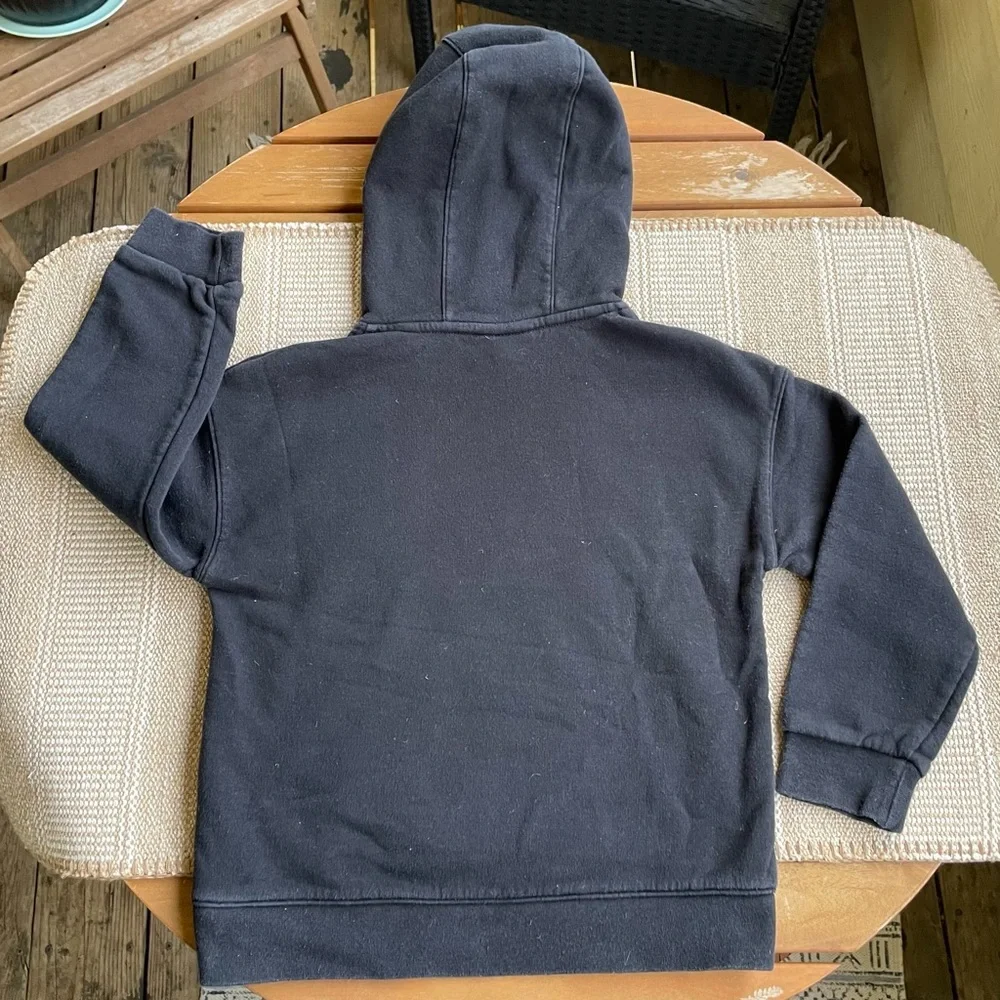 Nike Kid’s Girls Black & Gold Pullover Hoodie XS Sweatshirt Kangaroo Pocket